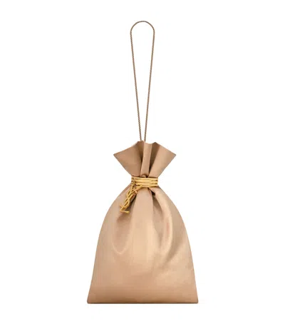 Saint Laurent Pochon Evening Pouch In Nude