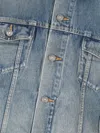 Saint Laurent Denim Jacket Collared Design Front Pockets In Blue