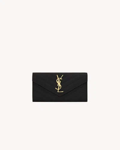 Saint Laurent Pocket Sl Wallet In Black