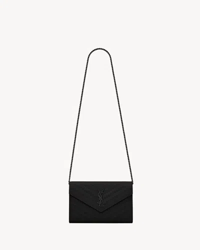Saint Laurent Pocket Wallet In Black