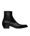 Saint Laurent Pointed Ankle Boots In Black