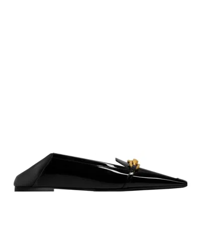 Saint Laurent Pointed Muller Shoes In Black