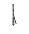 Saint Laurent Silk And Cotton Blend Tie In Black