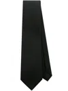 Saint Laurent Pointed-tip Faille Tie In Black