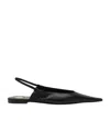 Saint Laurent Pointed-toe Flat Sandals In Black