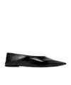 Saint Laurent Pointed Toe Flats In Black