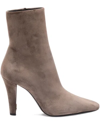 SAINT LAURENT POINTED-TOE HEELED BOOTS