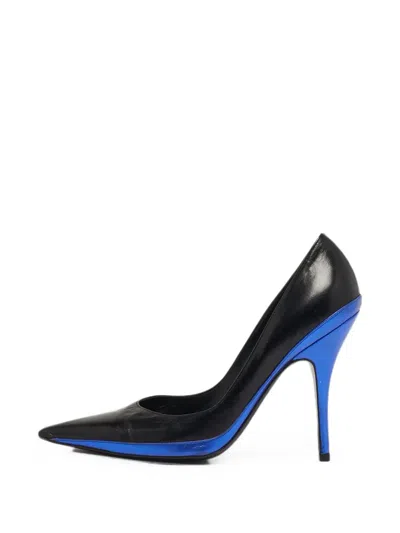 Pre-owned Saint Laurent Pointed Toe Pumps In Black