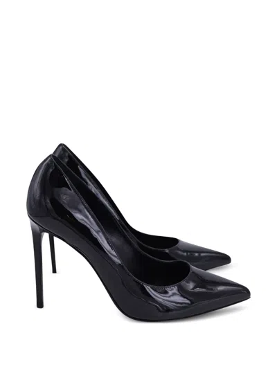 Pre-owned Saint Laurent Pointed-toe Stiletto Pumps In Black