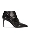 Saint Laurent Pointy High-heeled Boots In Black