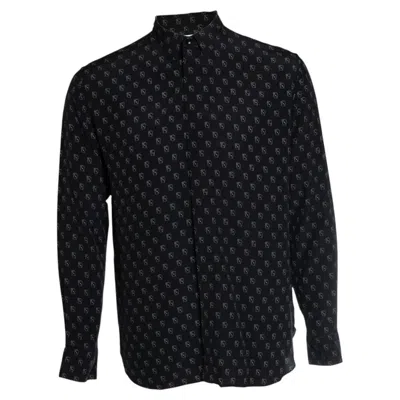 Pre-owned Saint Laurent , Poker Card Printed Shirt In Black