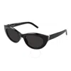Saint Laurent Polarized Grey Cat Eye Ladies Sunglasses Sl M115 005 54 In Black