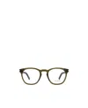 Saint Laurent Polished-effect Round-frame Glasses In Green