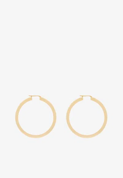 Saint Laurent Polished Hoop Earrings In Gold