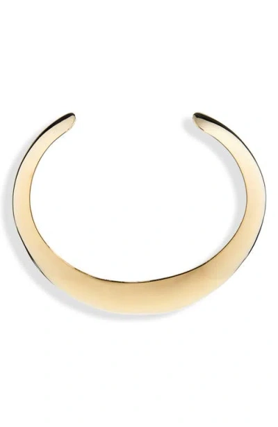 Saint Laurent Polished Torque Necklace In Gold