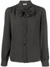 Saint Laurent Polka Dot Blouse Clothing
