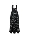 Saint Laurent Polka-dot Cut-out Dress In Black