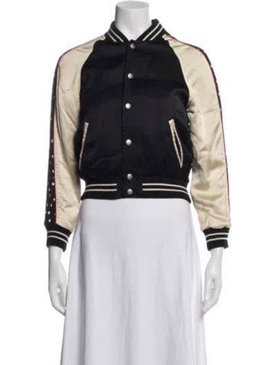 Pre-owned Saint Laurent Polka Dot Print Bomber Jacket In Multicolor