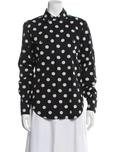 Pre-owned Saint Laurent Polka Dot Print Jacket In Multi