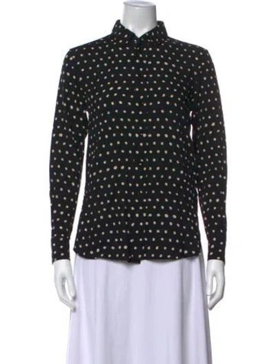 Pre-owned Saint Laurent Polka Dot Print Sweater In Black