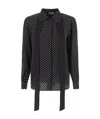 SAINT LAURENT POLKA DOT PUSSY-BOW BLOUSE
