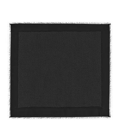 Saint Laurent Polka Dot Scarf In Black