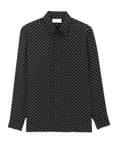 SAINT LAURENT SAINT LAURENT DOTTED LONG-SLEEVED SHIRT