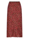 Saint Laurent Polka-dot Silk Skirt In Gold