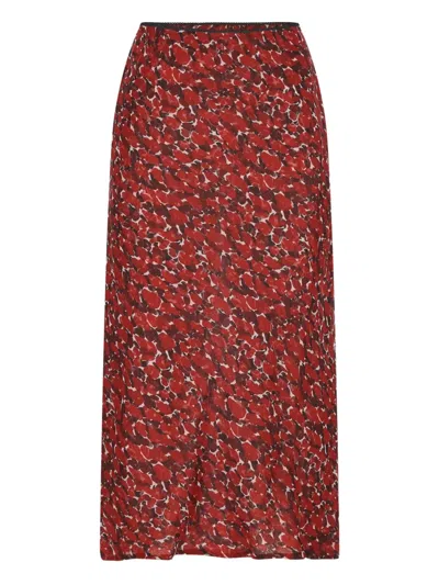 SAINT LAURENT POLKA-DOT SILK SKIRT