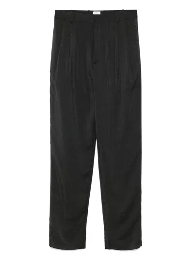 Saint Laurent Polka-dot Trousers In Black