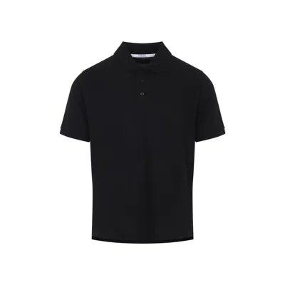 Saint Laurent Short-sleeved Polo T-shirt In Black