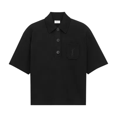 Pre-owned Saint Laurent Polo Manches Longues 'noir' | Black | Women's Size M