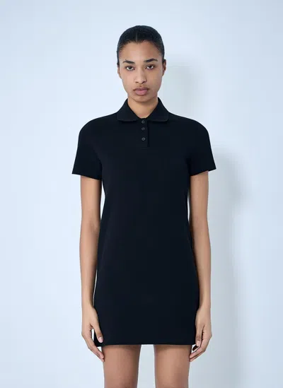 Saint Laurent Polo Mini Dress In Blue