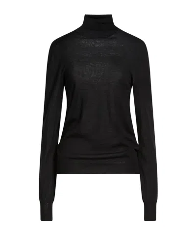 Saint Laurent Polo Neck In Black