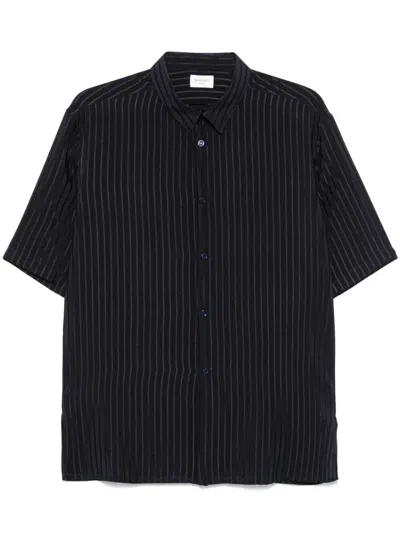 Saint Laurent Striped Shirt In Blue