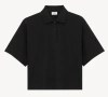 Saint Laurent Polo Oversized Pique Coton Pol In Black