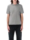 Saint Laurent Men's Polo Piquet T-shirt In Gray