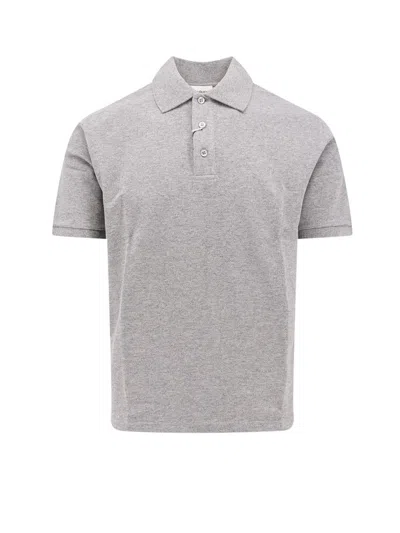 Saint Laurent Cassandre Signature Polo Shirt Short Sleeves In Pink