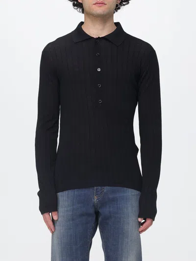Saint Laurent Polo Shirt Men  In Brown