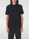 Saint Laurent Shirt With Polo Collar And Short Sleeves In Black