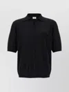 Saint Laurent Black Short Sleeved Wool Polo