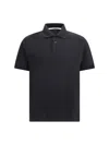 Saint Laurent Classic Cotton Pique Polo Shirt In Black