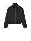 Saint Laurent Black Jacket With High Neck And Logo Lettering On The Front In Tech Fabric Man