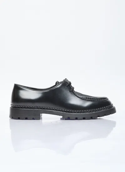 Saint Laurent Ponyhair Leather Loafers In Black