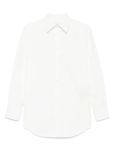 Saint Laurent Poplin Shirt In White