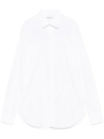 Pre-owned Saint Laurent Poplin Shirt In White