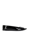 Saint Laurent Square-toed Ballet Shoes In Nero