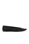 Saint Laurent Poppy Ballerina Flat In Nero