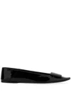 Saint Laurent Square-toed Ballet Shoes In Black