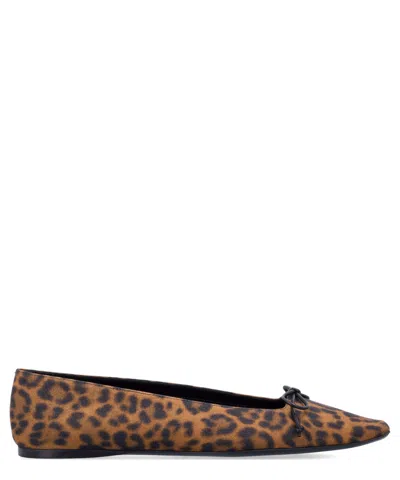 SAINT LAURENT POPPY LEO BALLET FLATS